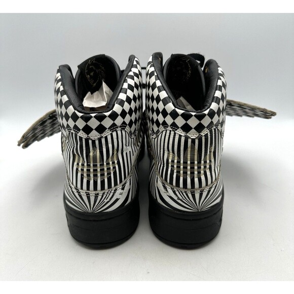 Adidas Jeremy Scott Wings Op Art Black White Multi Pattern US 10 Rare HTF main image 5